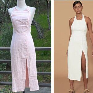 NWT SANCIA MARSAY BLUSH MIDI HALTER DRESS SIZE XS